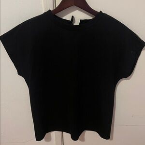 Elegant Black Short Sleeve Top